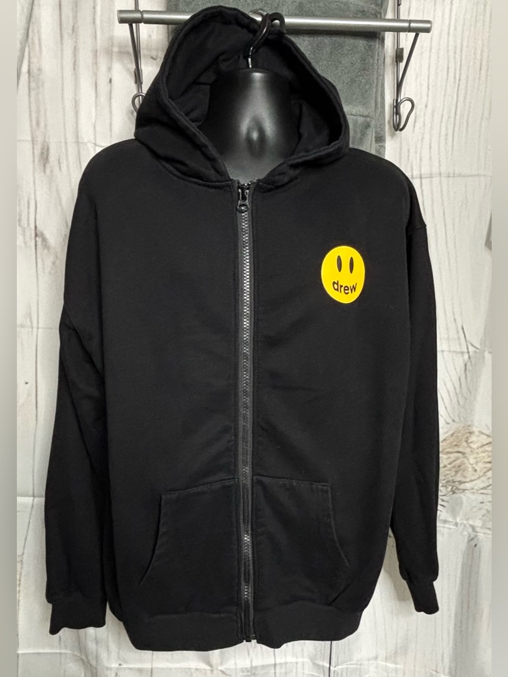 Drew House Mascot Zip Up Hoodie Black XL Justin Bieber Streetwear